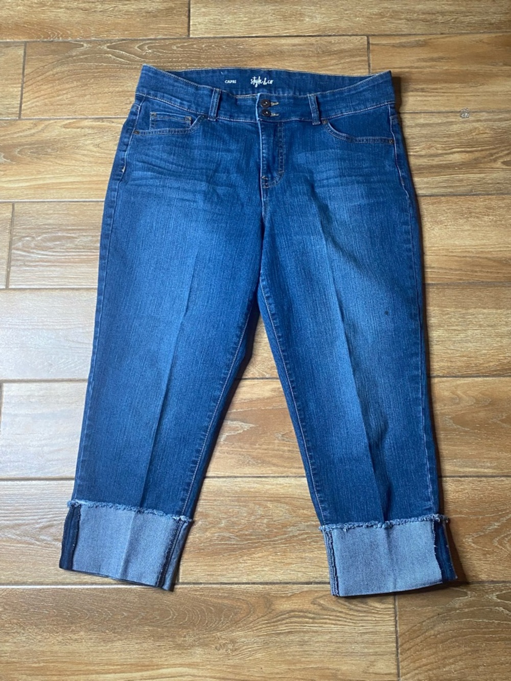Style & Co. Dark Blue Ankle Crop Jeans - Picture 2 of 9
